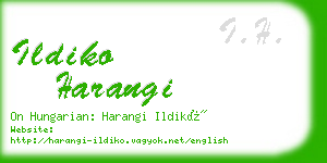 ildiko harangi business card